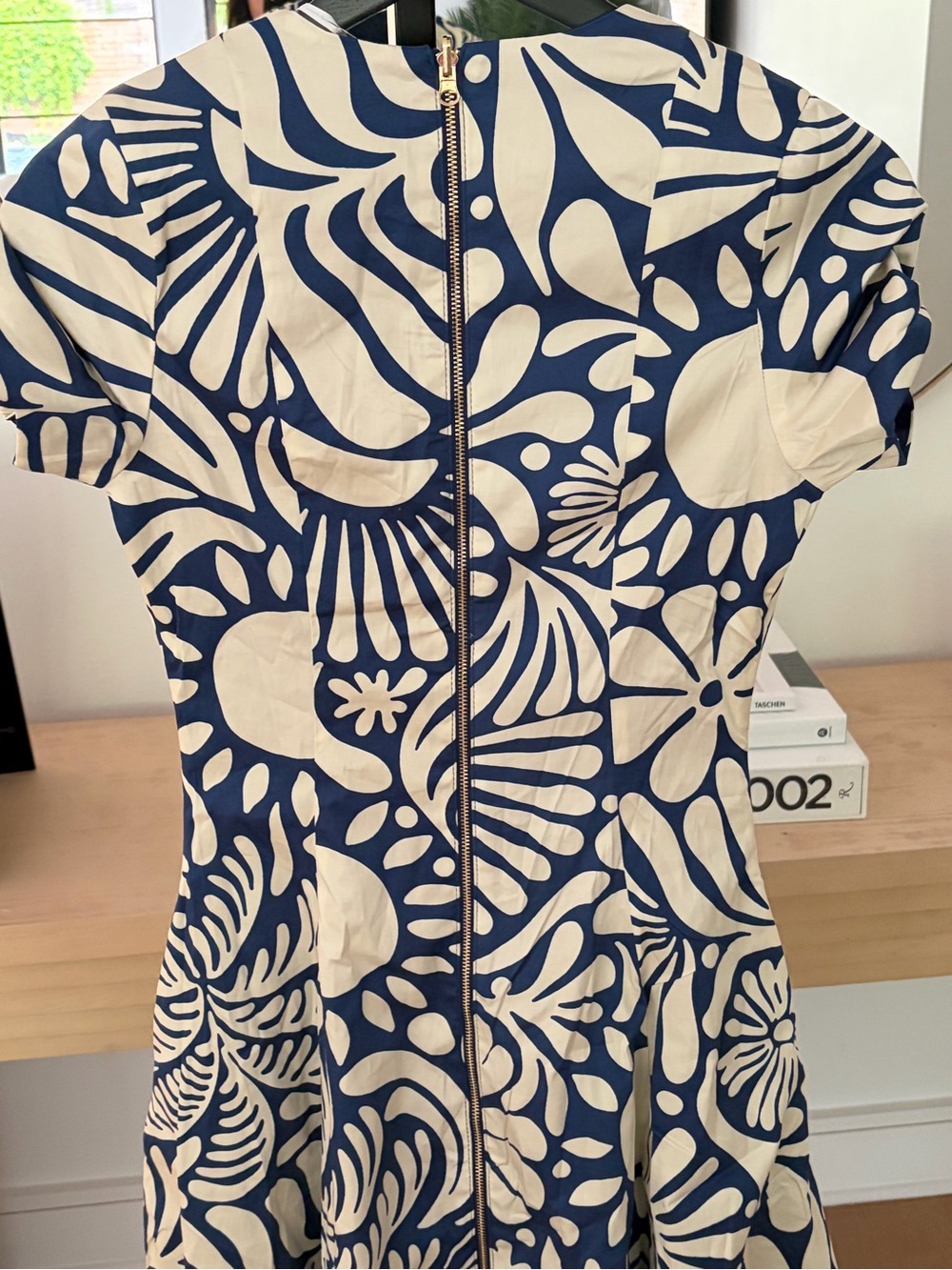 Prosperina Navy & Cream Floral Midi Dress - Picture 7 of 9